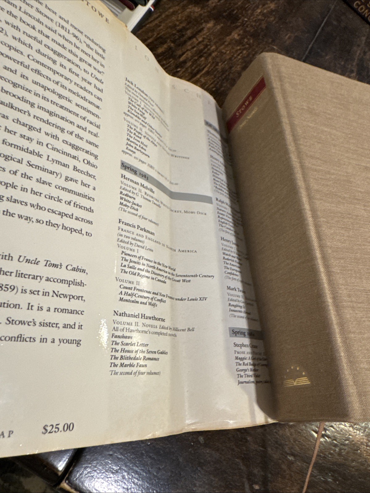 3 The Library of America HOWELLS 1982, WHITMAN 1982, STOWE 1982