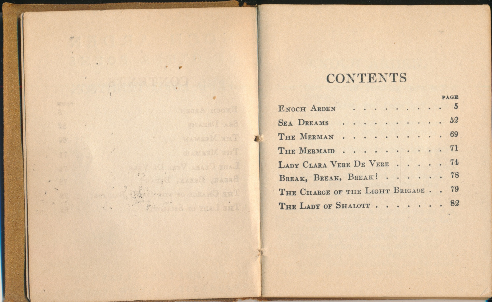 ENOCH ARDEN AND OTHER POEMS ALFRED LORD TENNYSON LITTLE LEATHER LIBRARY 1920&rsquo;S