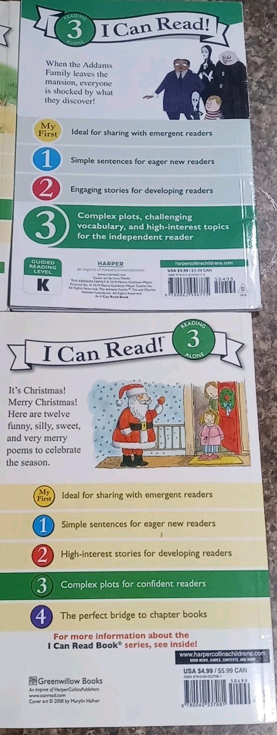 Mixed Lot of 6 « I CAN READ! » Series Books Level 3 (Reading Alone) Early Readers