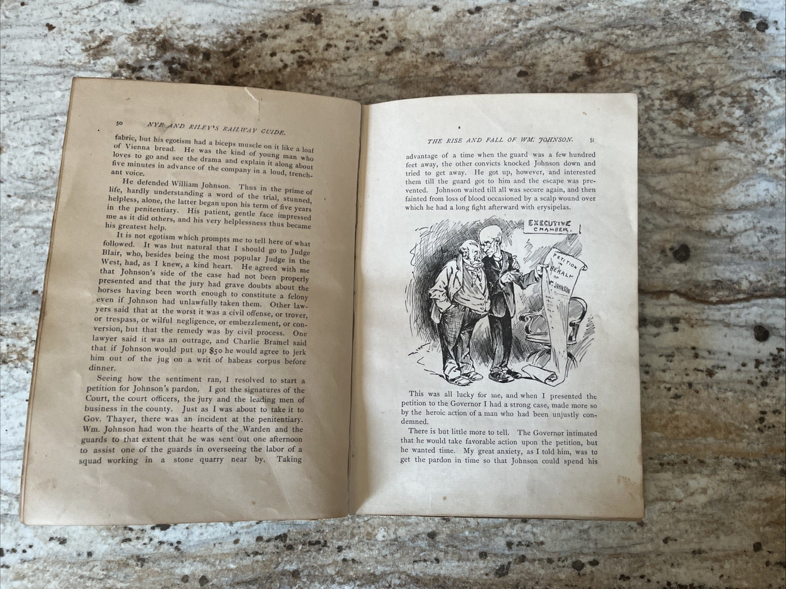 Antique Book Nye & Riley&rsquo;s Railway Guide 1888 – Edgar Nye & James Whitcomb Riley