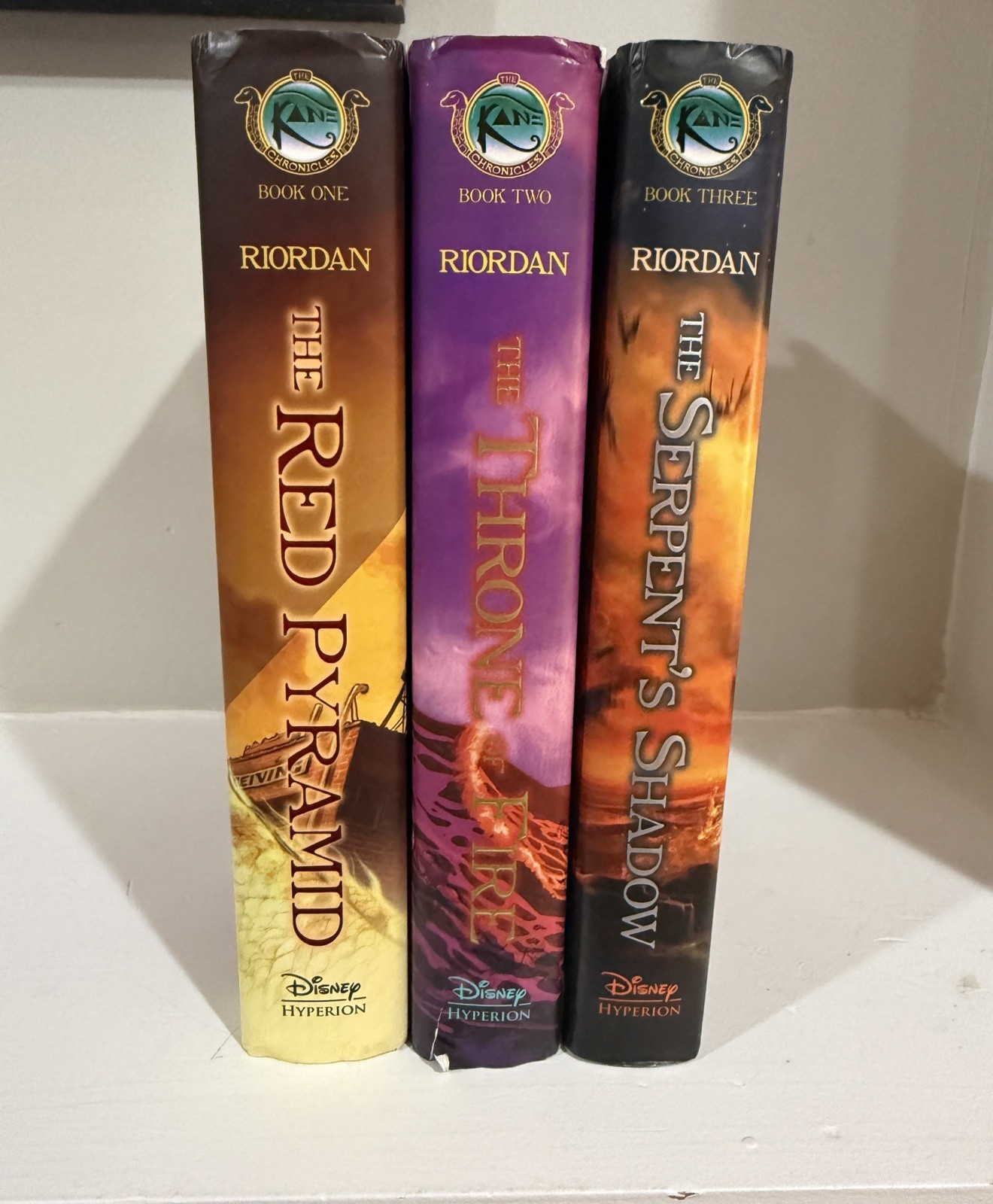 The Kane Chronicles Hardcover Set (3 Books) Riordan Red Pyramid Throne Fire