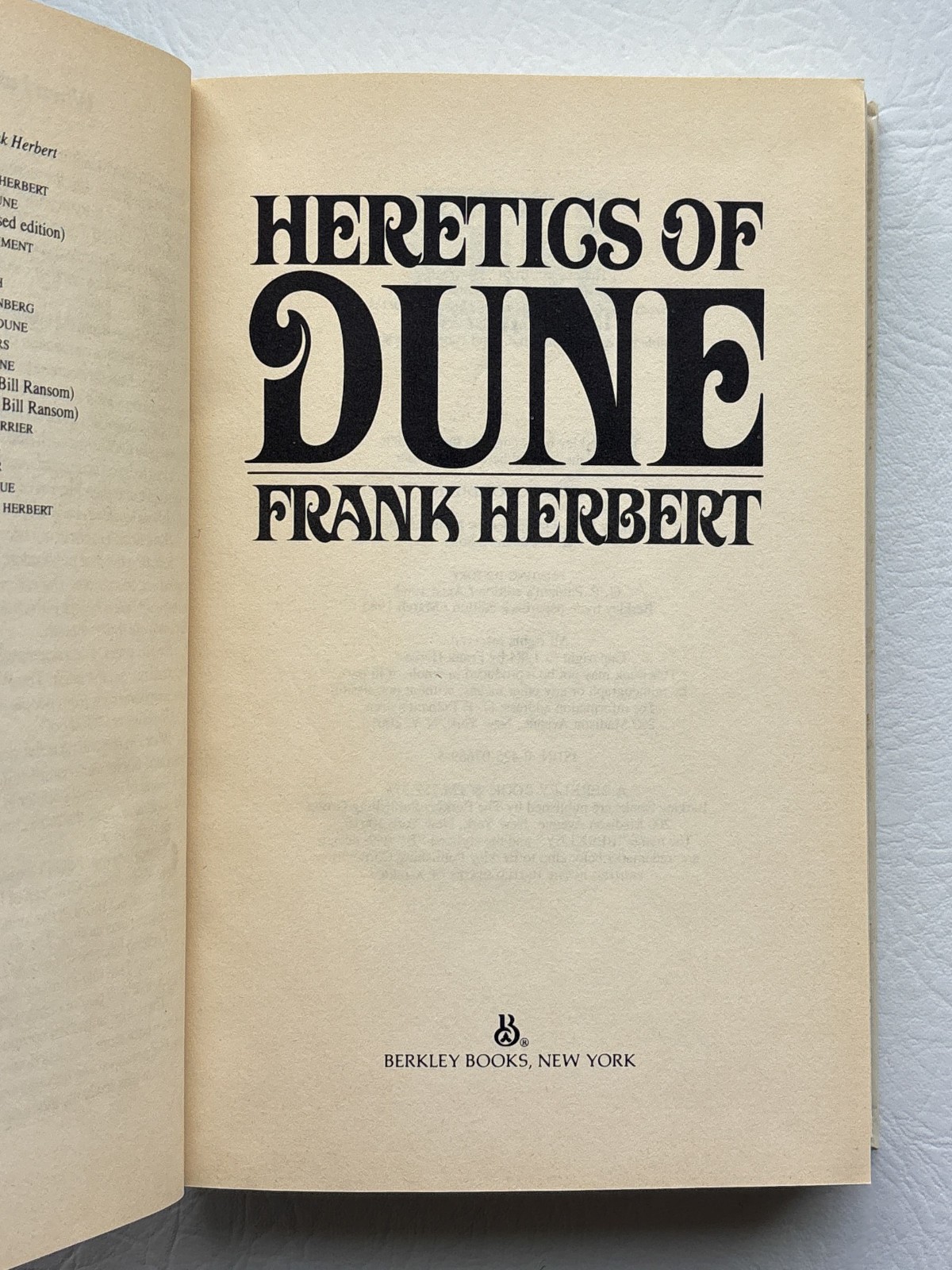 Lot of 3 Frank Herbert Dune Books, 1982-86 God Emperor Heretics Chapterhouse