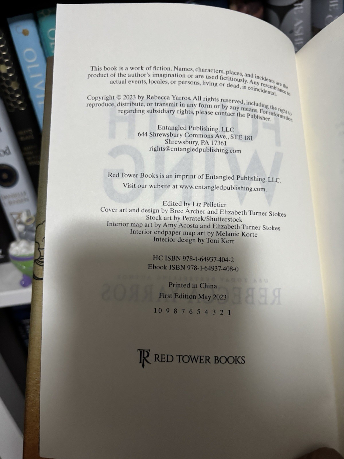 Fourth Wing By Rebecca Yarros 1st Edition 1st Printing Sprayed Edges