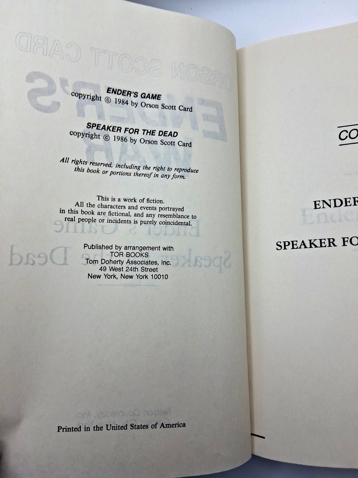 SIGNED! Ender&rsquo;s War by Orson Scott Card w/ENDER&rsquo;S WAR Expanded Version BCE HC DJ