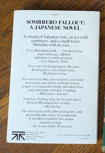 Sombrero Fallout: A Japanese Novel, by Richard Brautigan, Touchstone 1976 pb EX