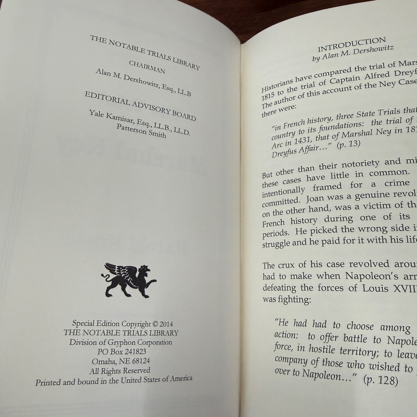 Trial of Marshal Hey by Harold Kurtz Gryphon Press Notable Trials Library Leathe
