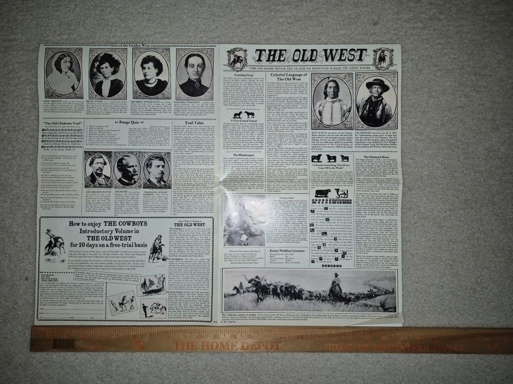 Time Life Books, The Old West Series, Promotional Poster, 22&Prime;×34&Prime;