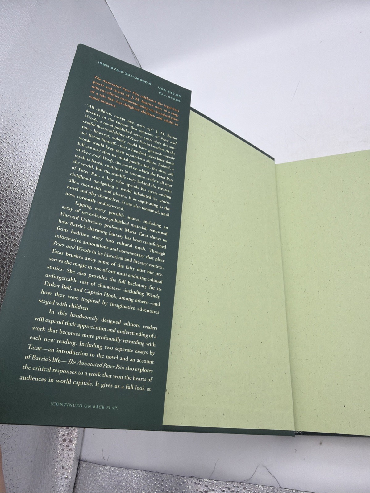 Annotated Peter Pan by J. M. Barrie (2011, Hardcover) Centennial Edition F