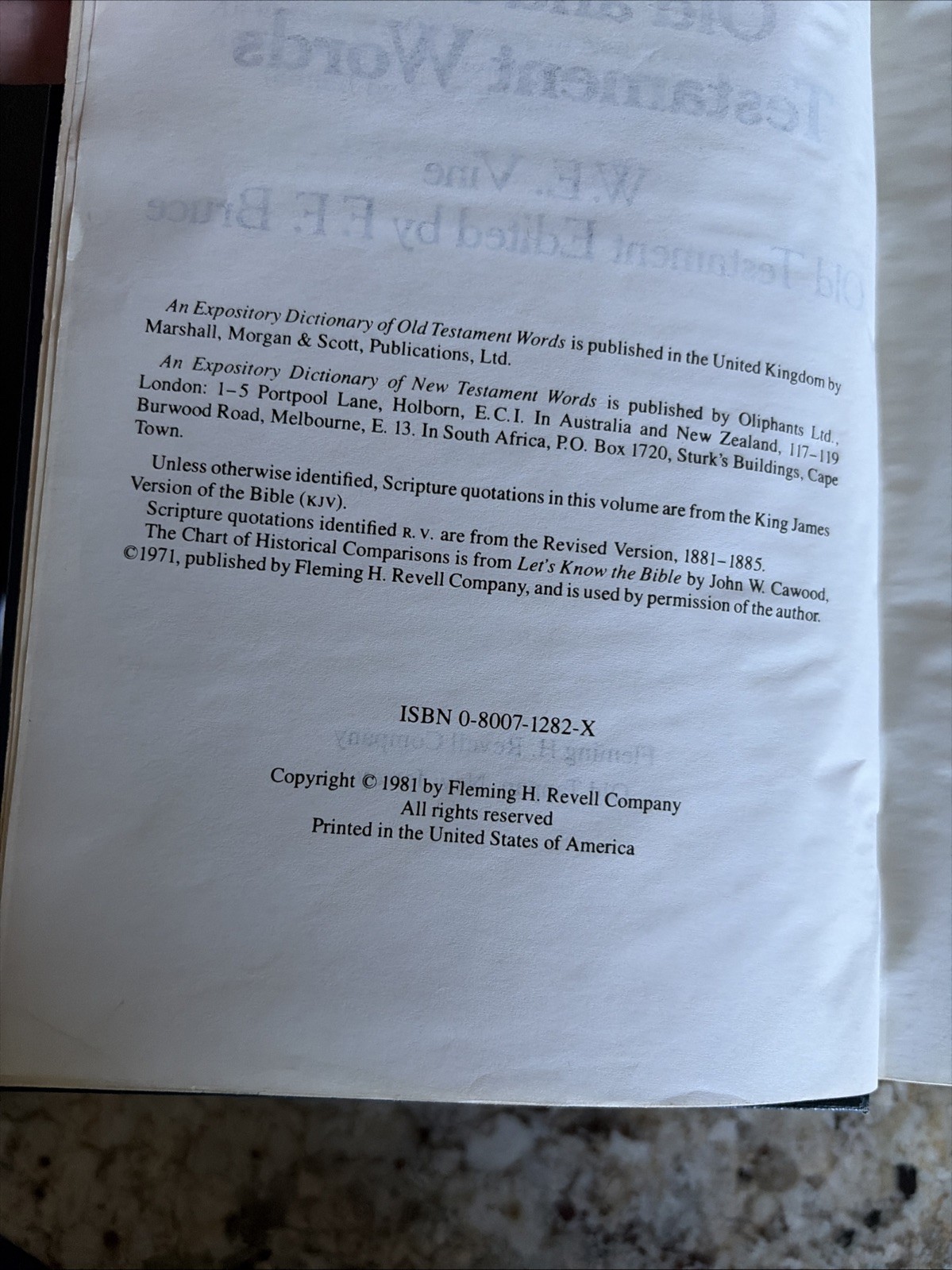 Vine&rsquo;s Expository Dictionary of Old and New Testament Words W.E. Vine Bible