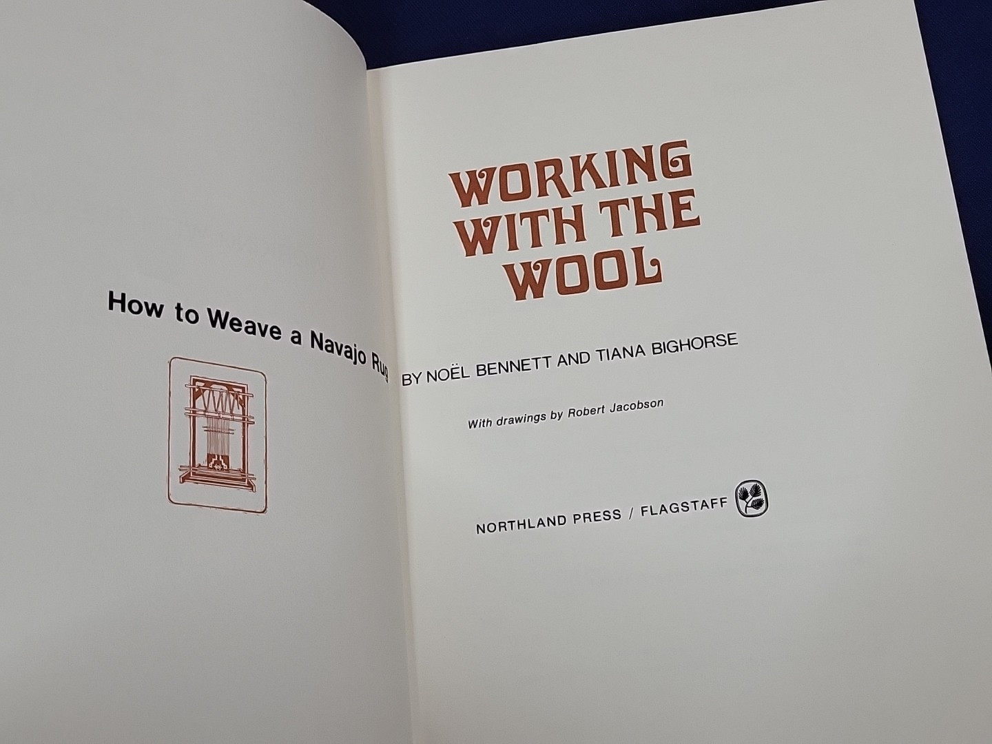 VTG 1979 Working With The Wool How to Weave a Navajo Rug Noel Bennett Tiana