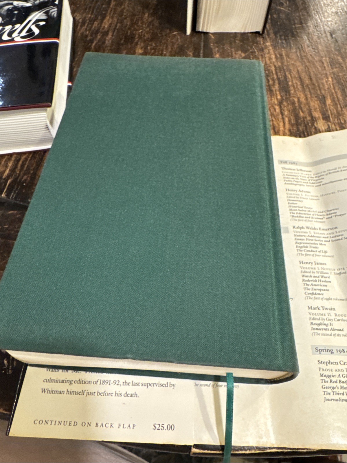 3 The Library of America HOWELLS 1982, WHITMAN 1982, STOWE 1982