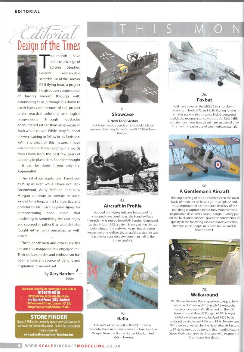 Scale Aircraft Modeling July 2019 MiG-25 Handley Page Hamden B f 109G-6 Bell P39