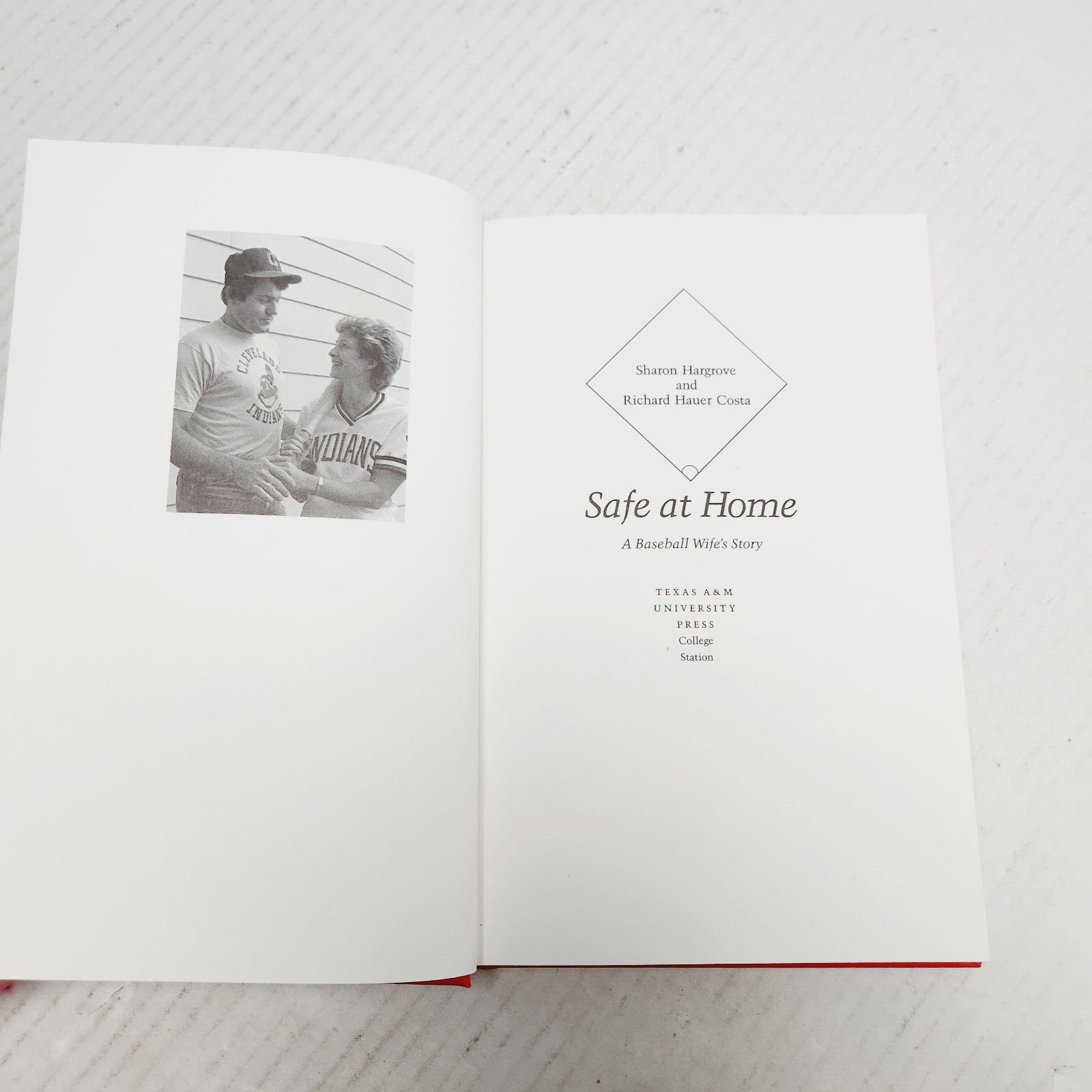Safe at Home by Sharon Hargrove SIGNED 1989 Mike Hargrove Cleveland Indians HCDJ