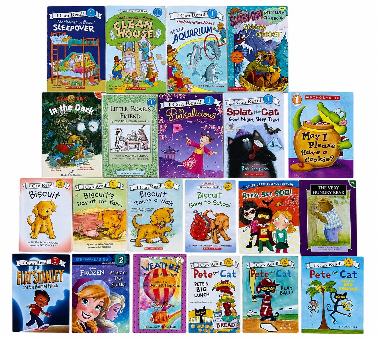 Huge Early Reader Kids Book Lot Biscuit Pete The Cat Berenstain Scholastic 21