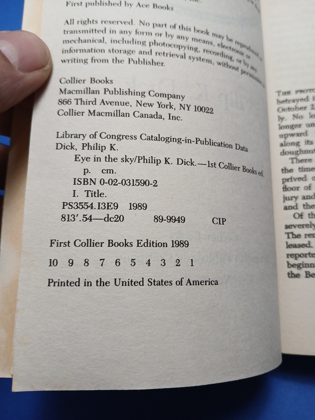 Philip K. Dick: Eye in the Sky – Collier Nucleus 1st Printing Paperback