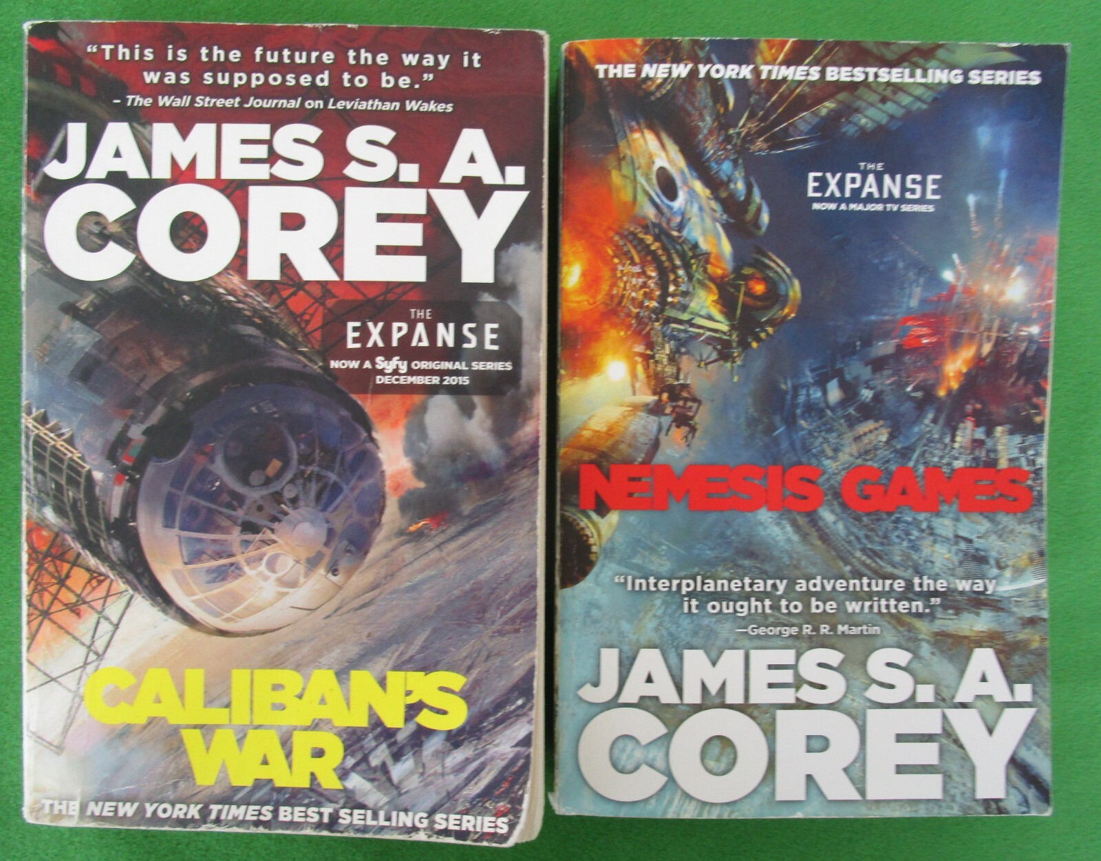 LOT 2 TRADE PB EXPANSE SERIES NOVELS- JAMES S.A.COREY: 2 CALIBAN&rsquo;S WAR,5 NEMESIS