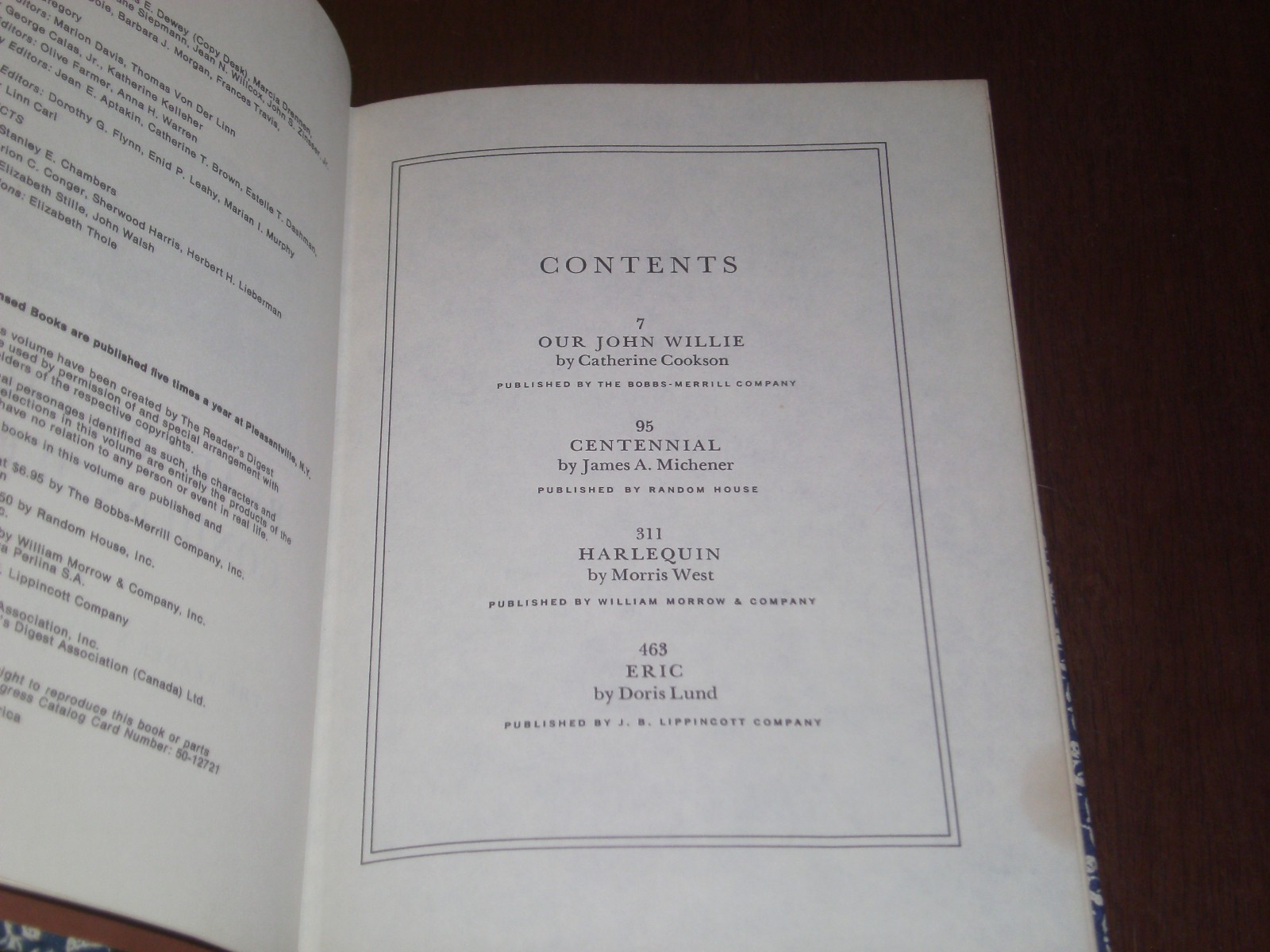 Reader&rsquo;s Digest Condensed Book Vol 1 1975 HC No DJ Our John Willie, Harlequin…