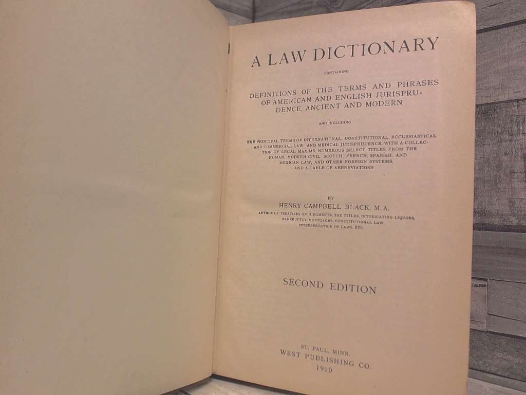 Black&rsquo;s Law Dictionary Containing Definitions of the Terms and Phrases… by Hen