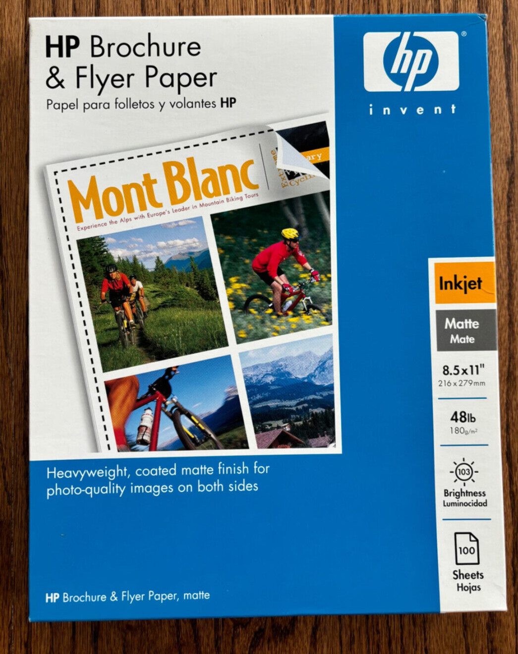 HP Brochure & flyer Paper Inkjet Matte 8.5×11&Prime; 48 lb. 103 brightness OPEN BOX