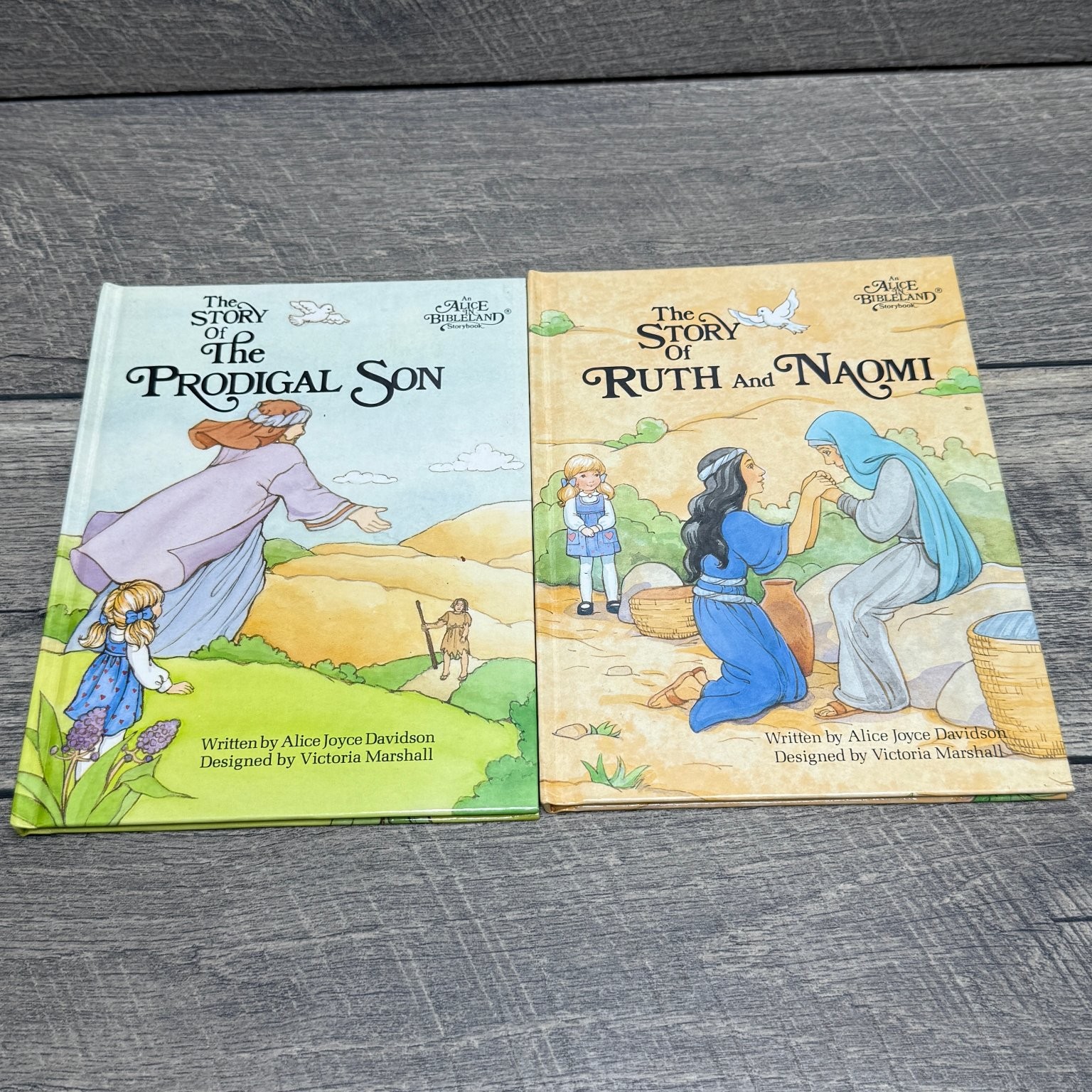 Lot of 6 An Alice in Bibleland Storybook HC Books Davidson Marshall 1980&rsquo;s