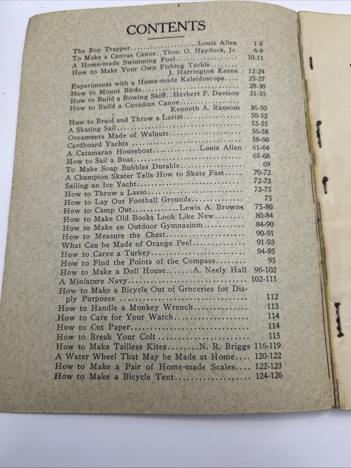 ANTIQUE « THE AMERICAN BOY « HOW TO » BOOK » ~ RARE 1900 CIRCA COLLECTIBLE BOOK