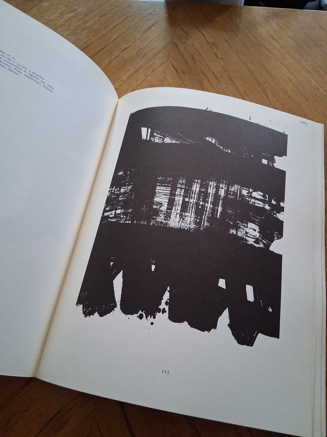 Soulages: Eaux-fortes Lithographies 1952-1973 published in 1974 French Book