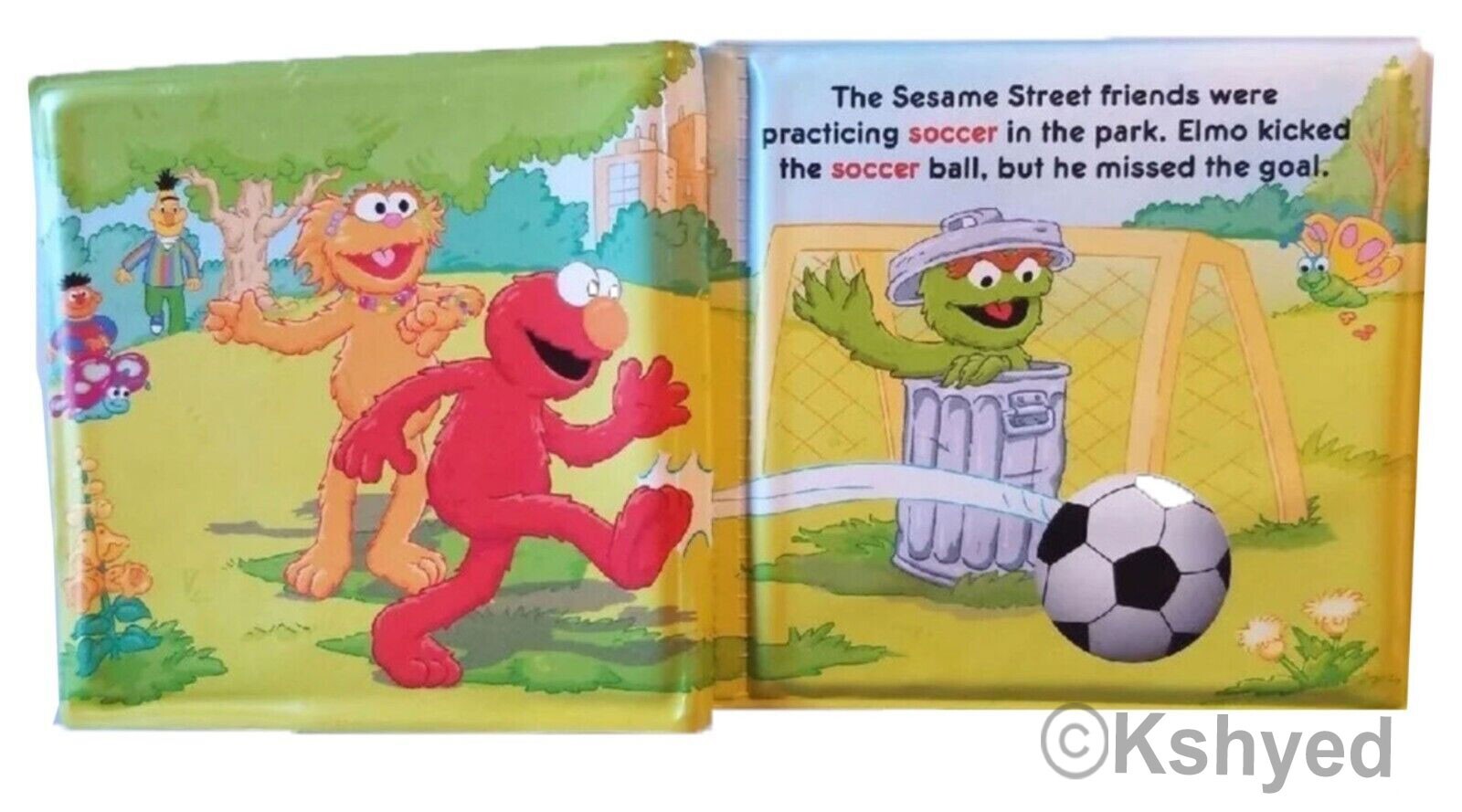 Sesame Street Zoe&rsquo;s Goal Sports Bubble Book (1 Pack) – Great For Bath Time – New