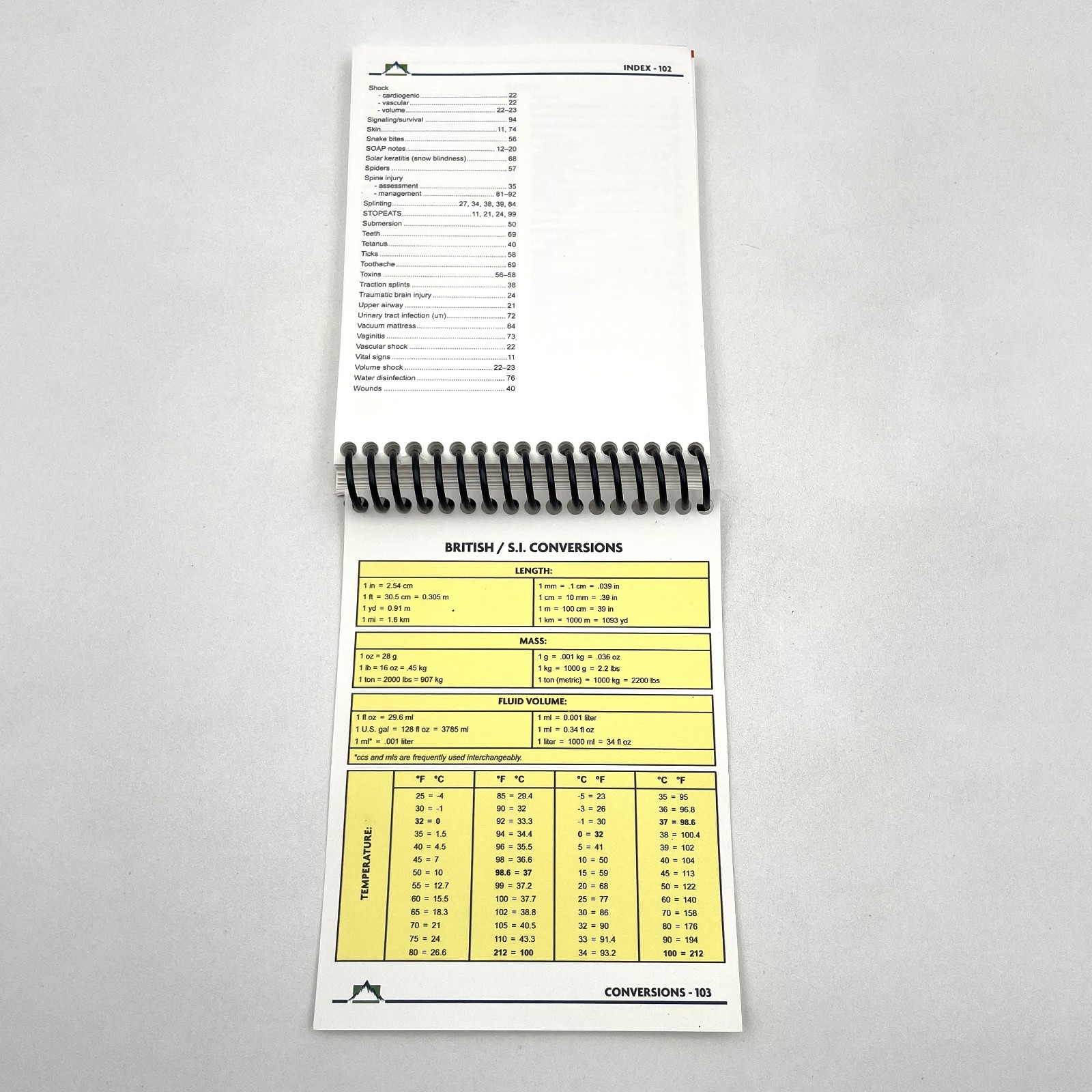 The Field Guide of Wilderness and Rescue Medicine 9th Edition Spiral Bound 2017