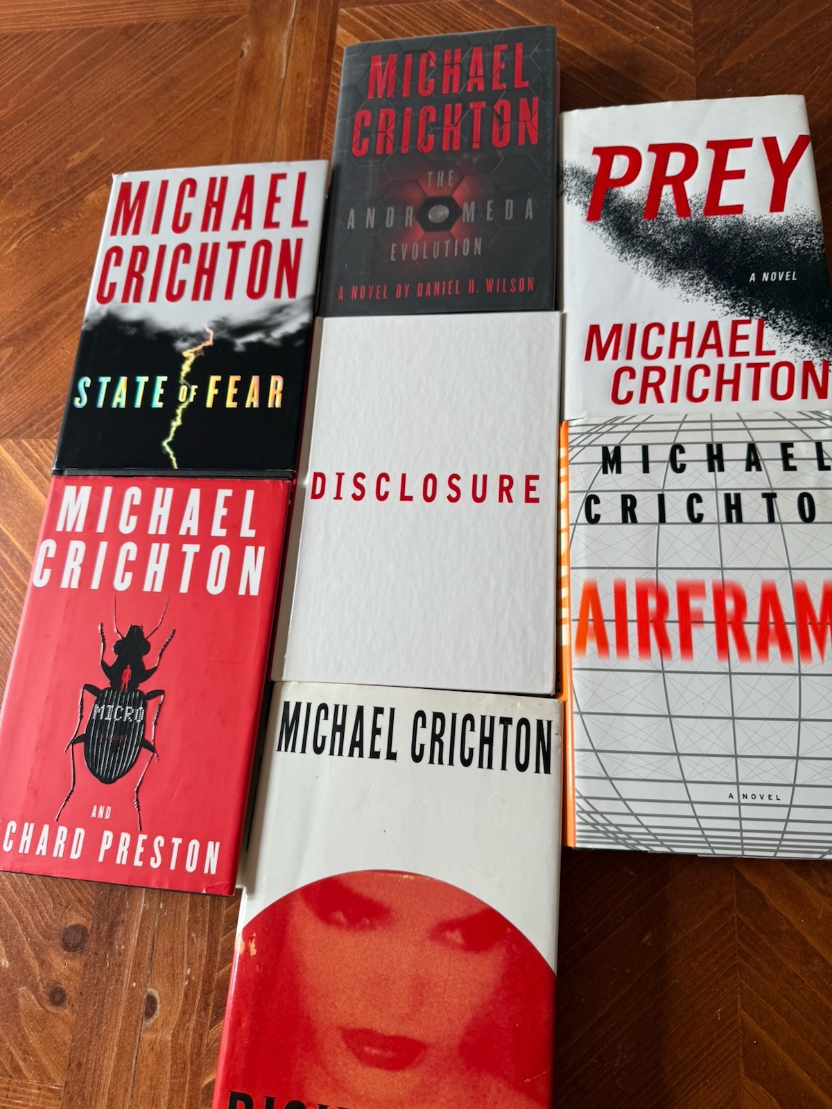 Lot of 7 Collection of Michael Crichton HC/DJ Hardcover 1st First Edition print