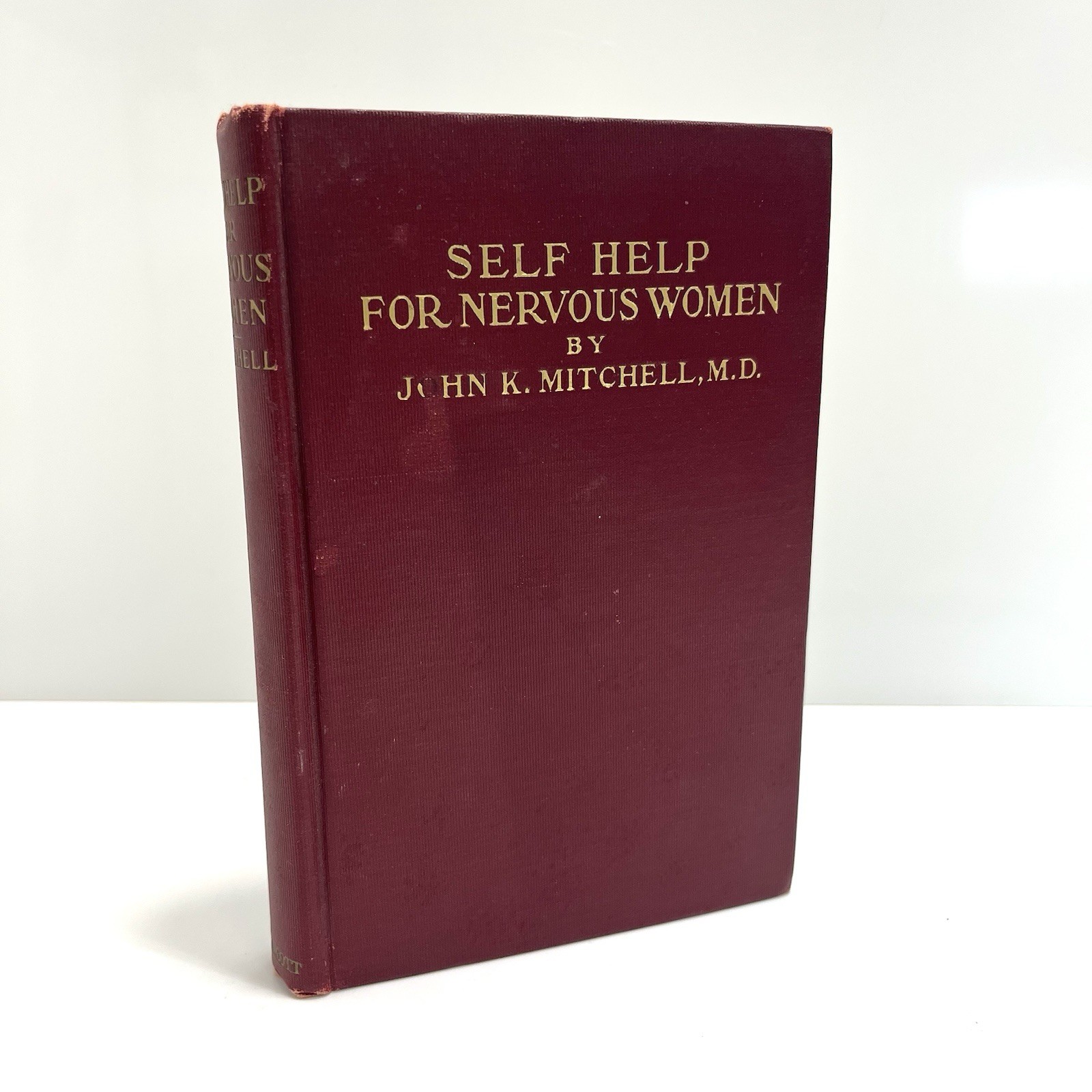 Curiosity Novelty Gift Antique Book Self Help For Nervous Women -Anxiety In 1909