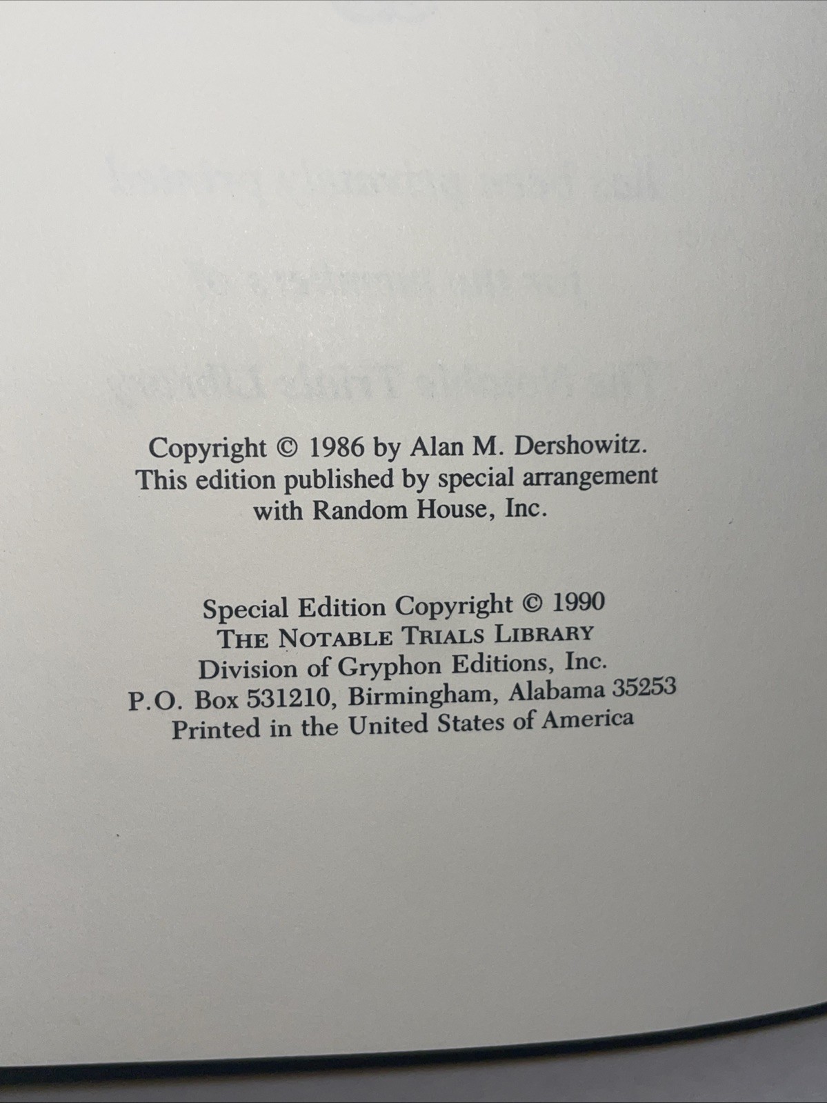 Reversal Of Fortune: Inside The VON BULOW CASE, 1990 The Notable Trials Library