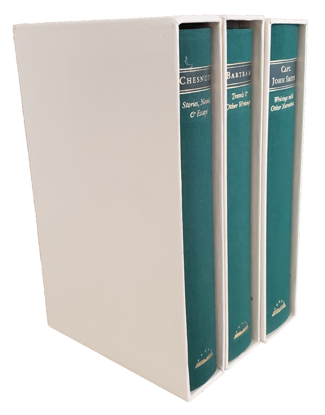 The Library of America 3 Green Vol Lot Slipcases Chesnutt Bartram Smith As New