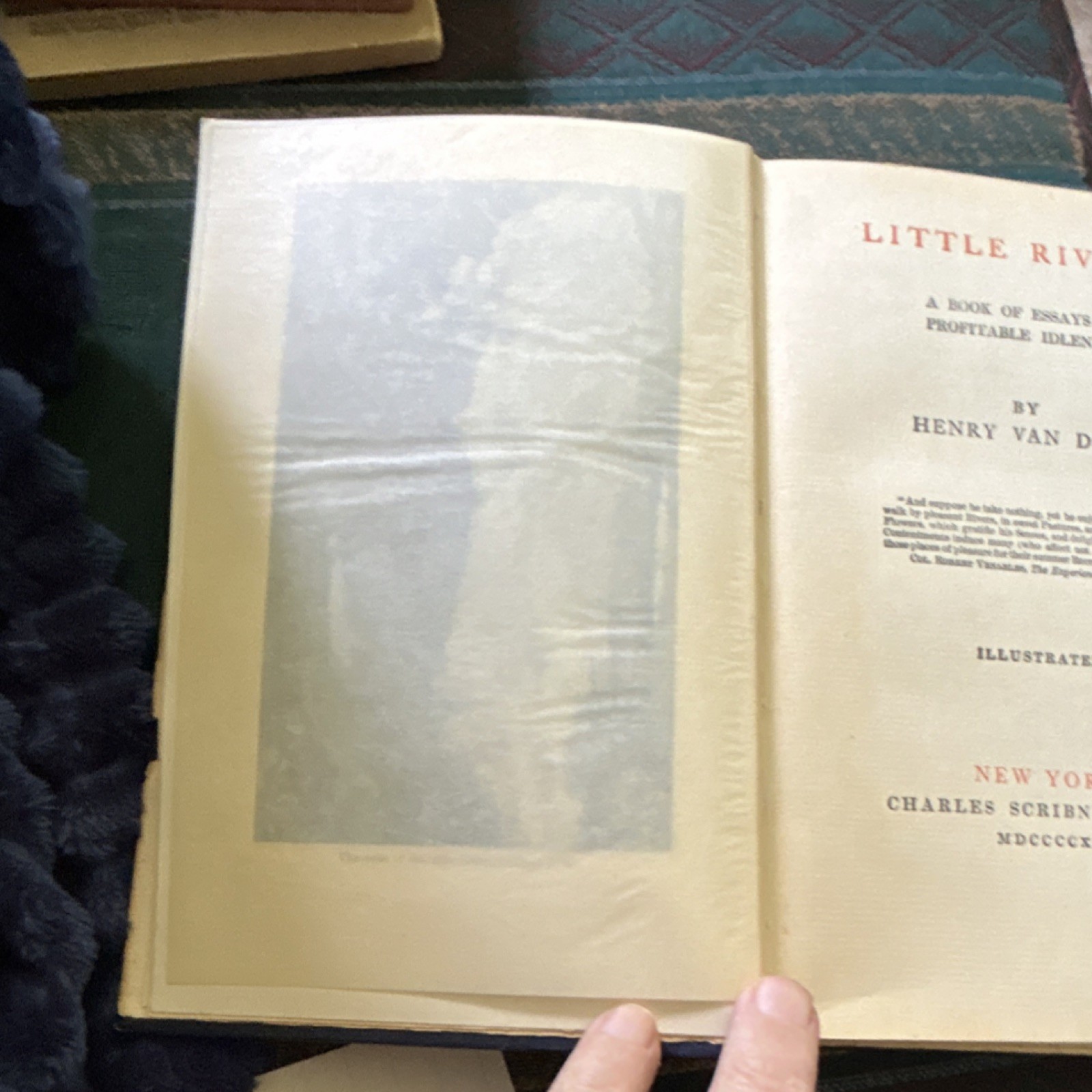 Henry Van Dyke Little Rivers HC Illus Inscribed Charles Scribner&rsquo;s Sons 1909
