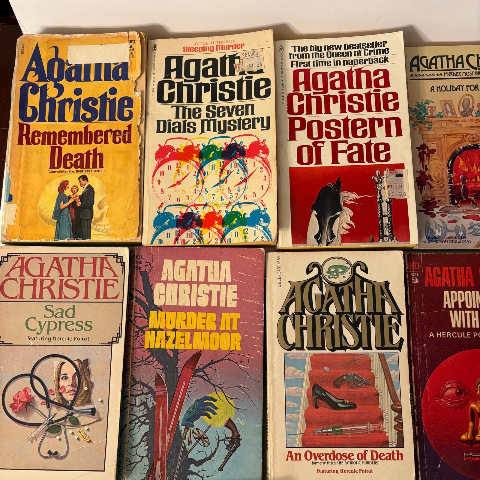 Lot 19 Vintage Agatha Christie PB Novels 1980s Marple Poirot Mystery Bundle