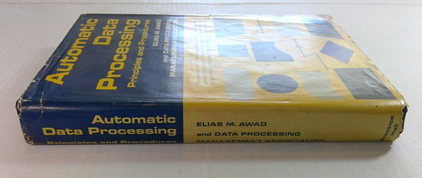 Vintage Computer Programming Book 1966 Automatic Data Processing Elias Awad DJ H
