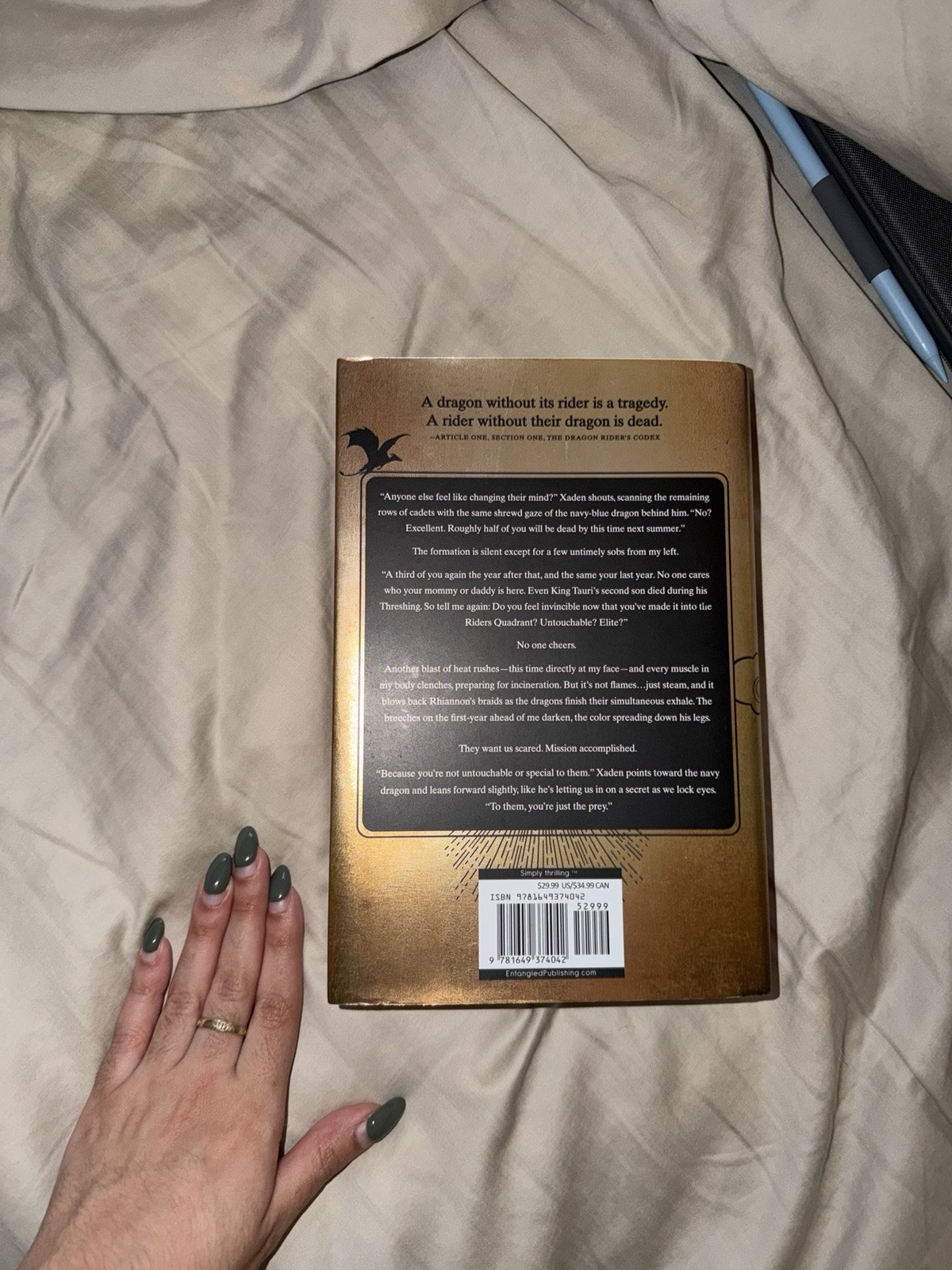 Rebecca Yarros Fourth Wing (The Empyrean Ser. 1) Hardcover 2023 Fantasy DJ