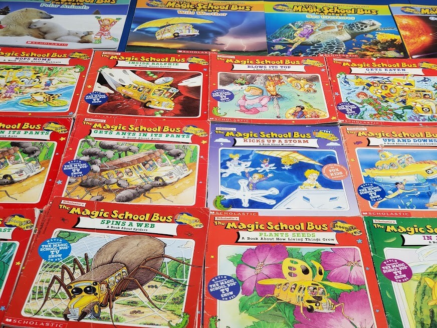 Lot 10 Random Magic School Bus Books Joanna Cole Ms. Frizzle Science Homeschool