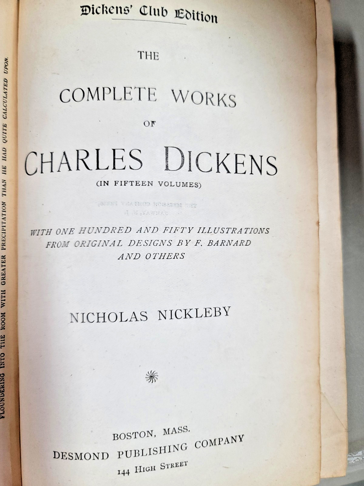 The Works of Charles Dickens 14/15 Volumes, 1902-1906, Club Edition Illustrated
