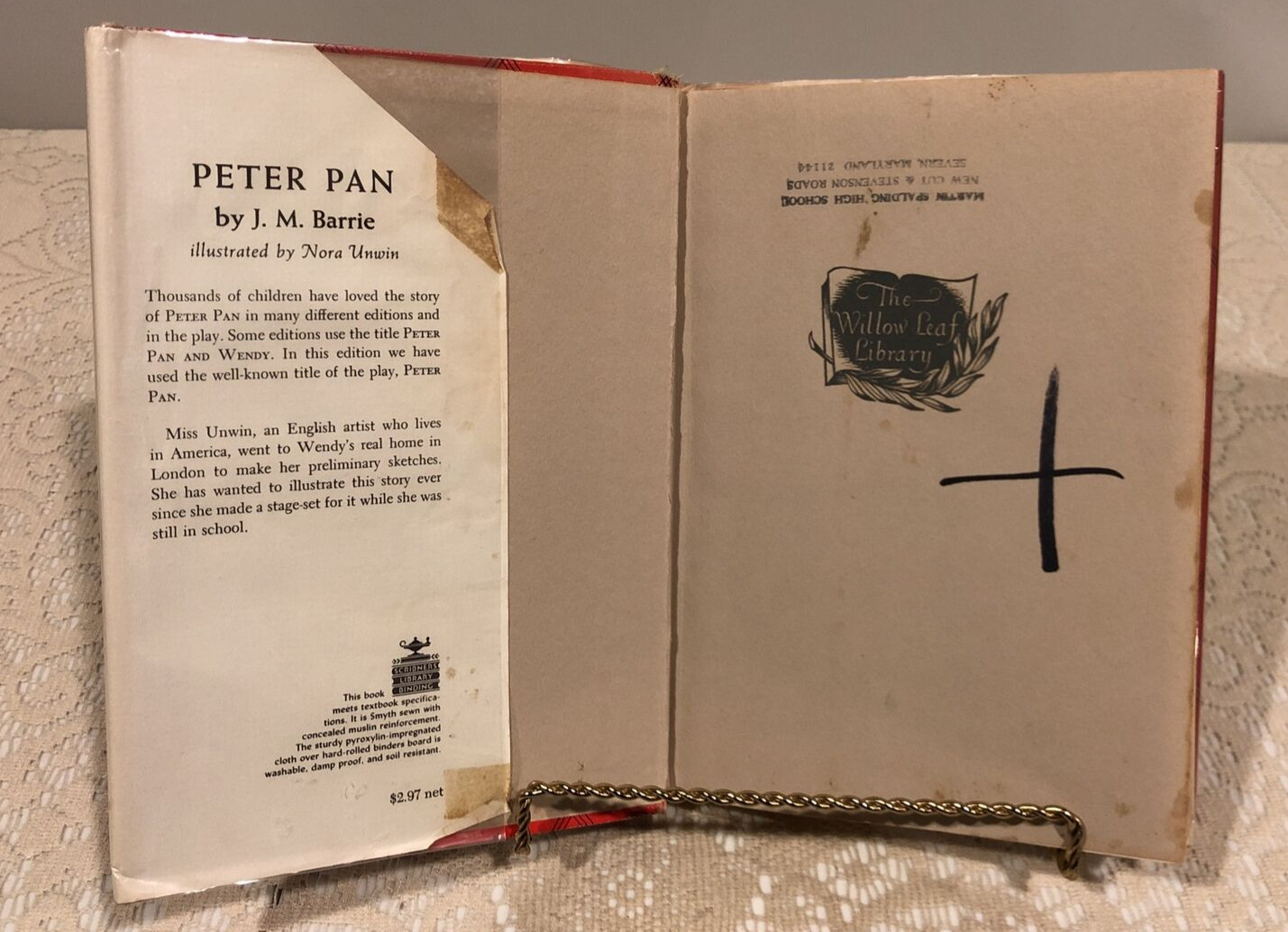 Peter Pan By J.M. Barrie , 1950 Hardcover/Dust Jacket, Charles Scribner&rsquo;s Sons
