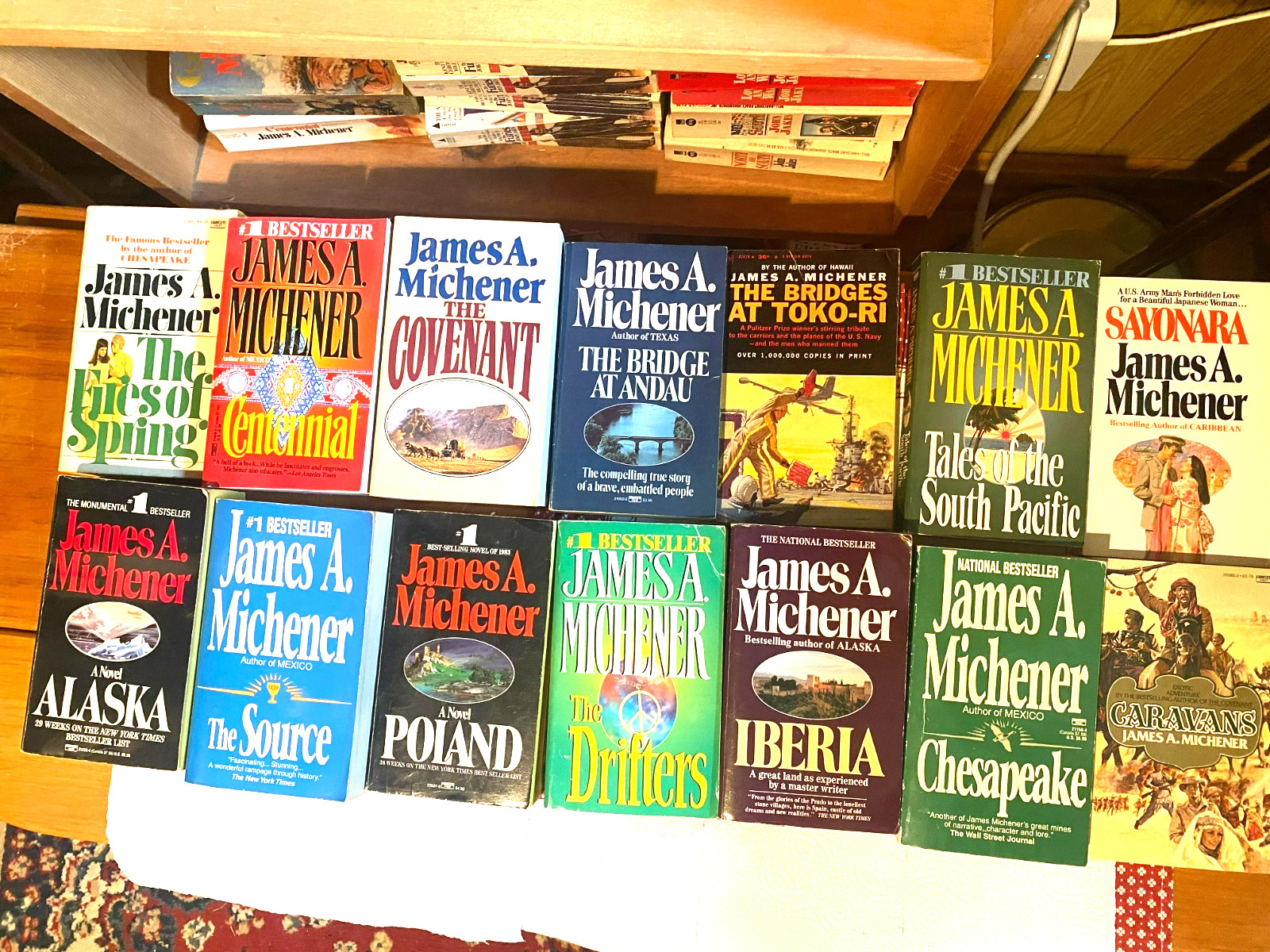 Lot of 15 James A. Michener Novels Paperback Books Hawaii, Space, Poland, Alaska