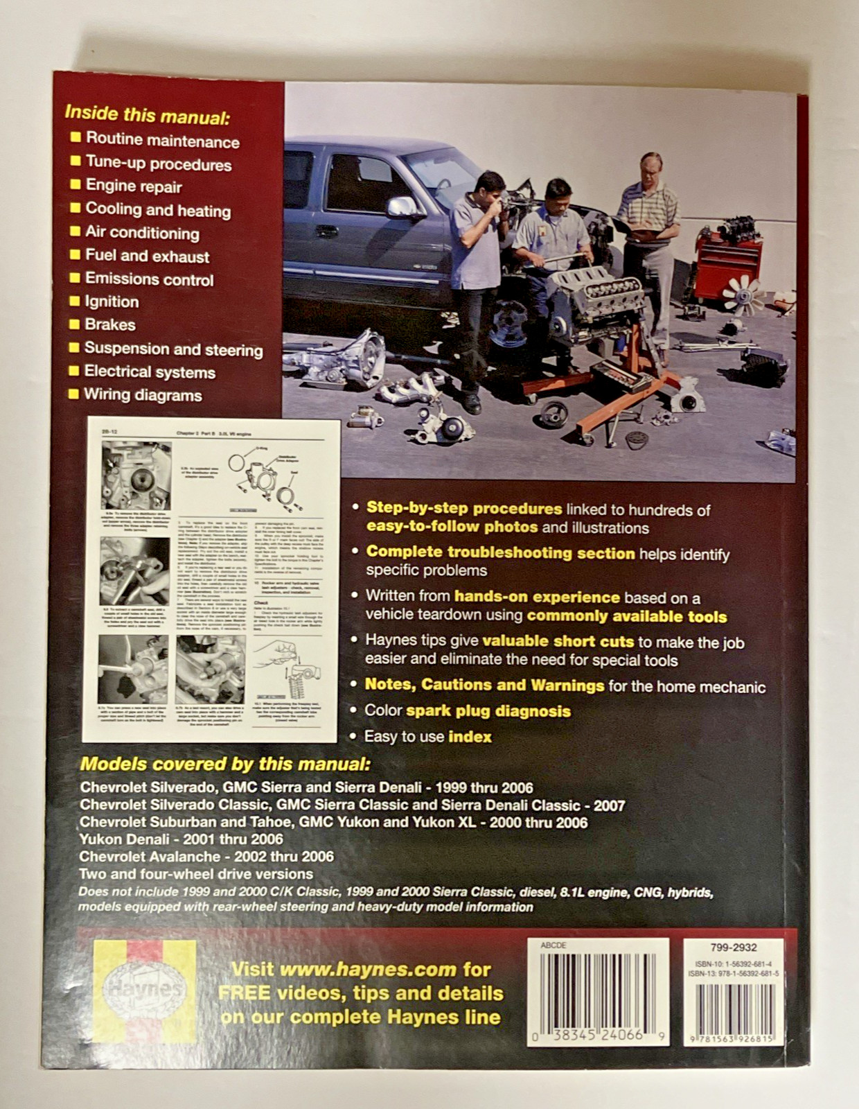 Haynes Repair Manual #24066. Chevrolet Silverado GMC Sierra Pick-Ups, 1999-2006