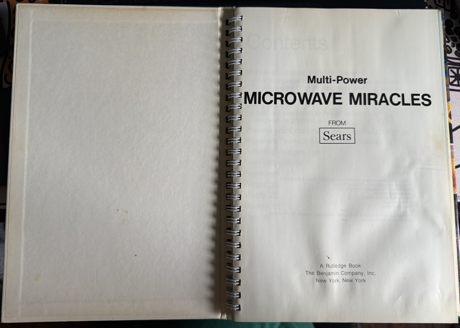 Vintage Sears Multi-Power Microwave Miracles Cookbook Recipes Cook Book
