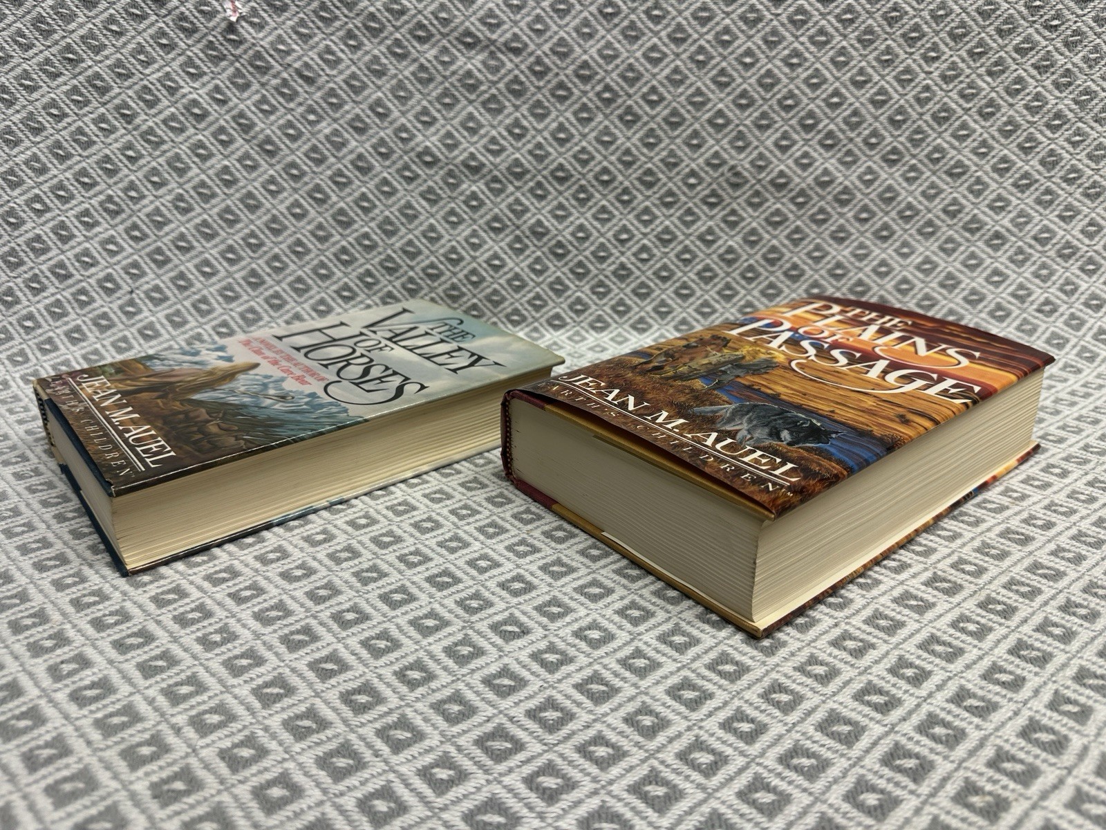 Jean M. Auel, Earth&rsquo;s Children Novels, Lot of 2, HC, 1st Ed.