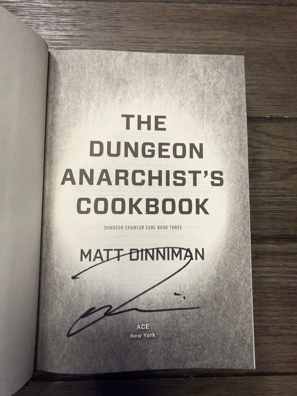 SIGNED The Dungeon Anarchist&rsquo;s Cookbook By Matt Dinniman Dungeon Crawler Carl 3