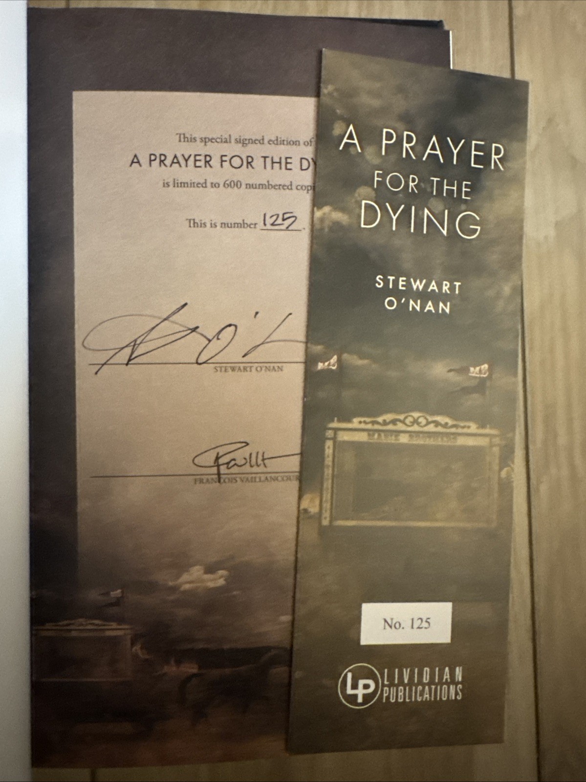 A Prayer for the Dying Stewart O&rsquo;Nan (Deluxe Limited Edition) Signed / Numbered