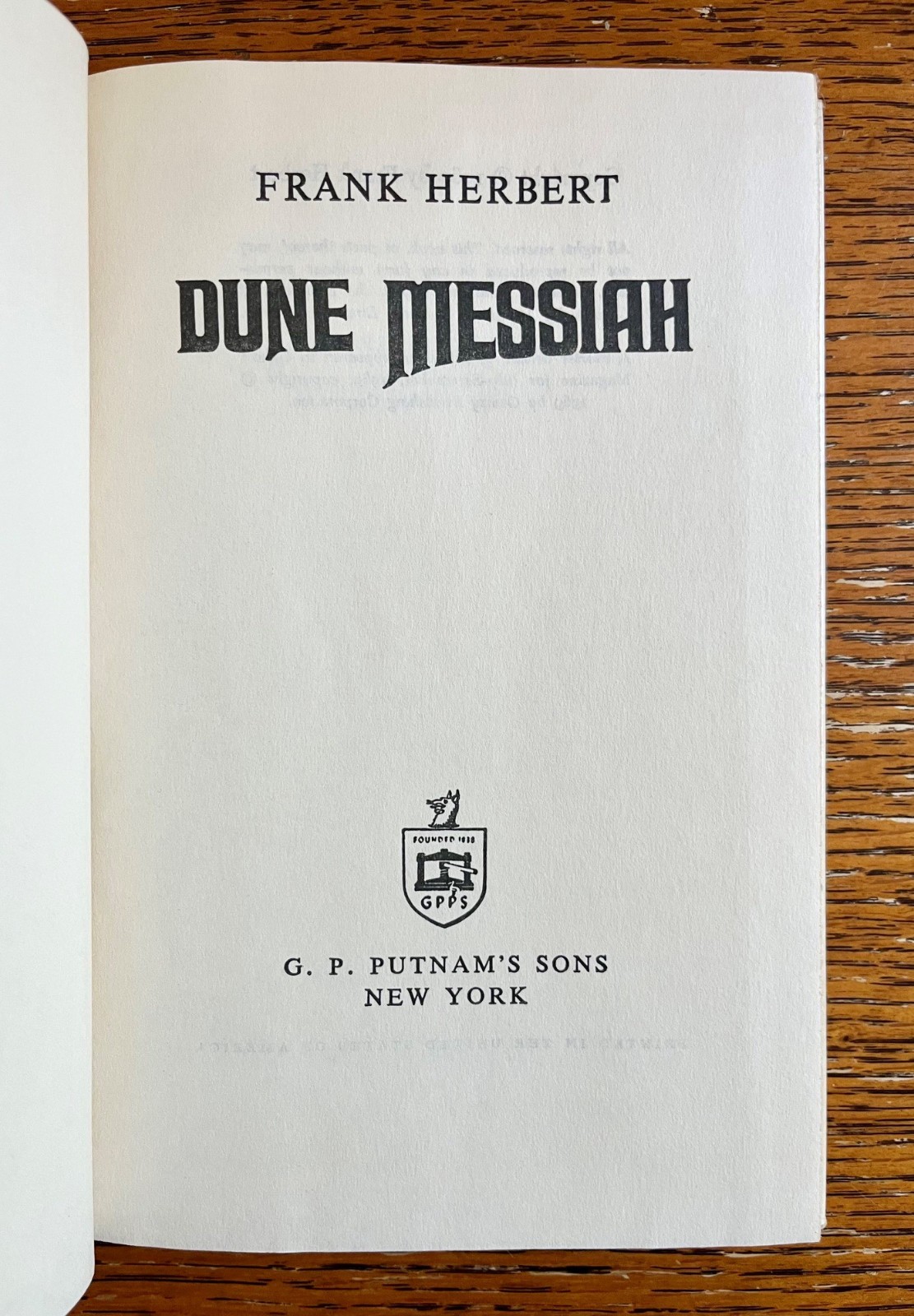 Frank Herbert DUNE MESSIAH (1969) BCE Book Club Edition (M28) Hardcover Book