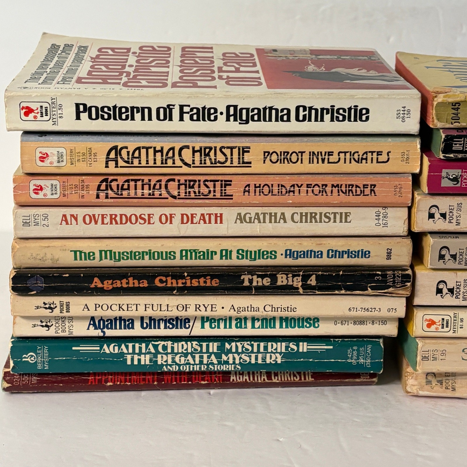 Lot 19 Vintage Agatha Christie PB Novels 1980s Marple Poirot Mystery Bundle
