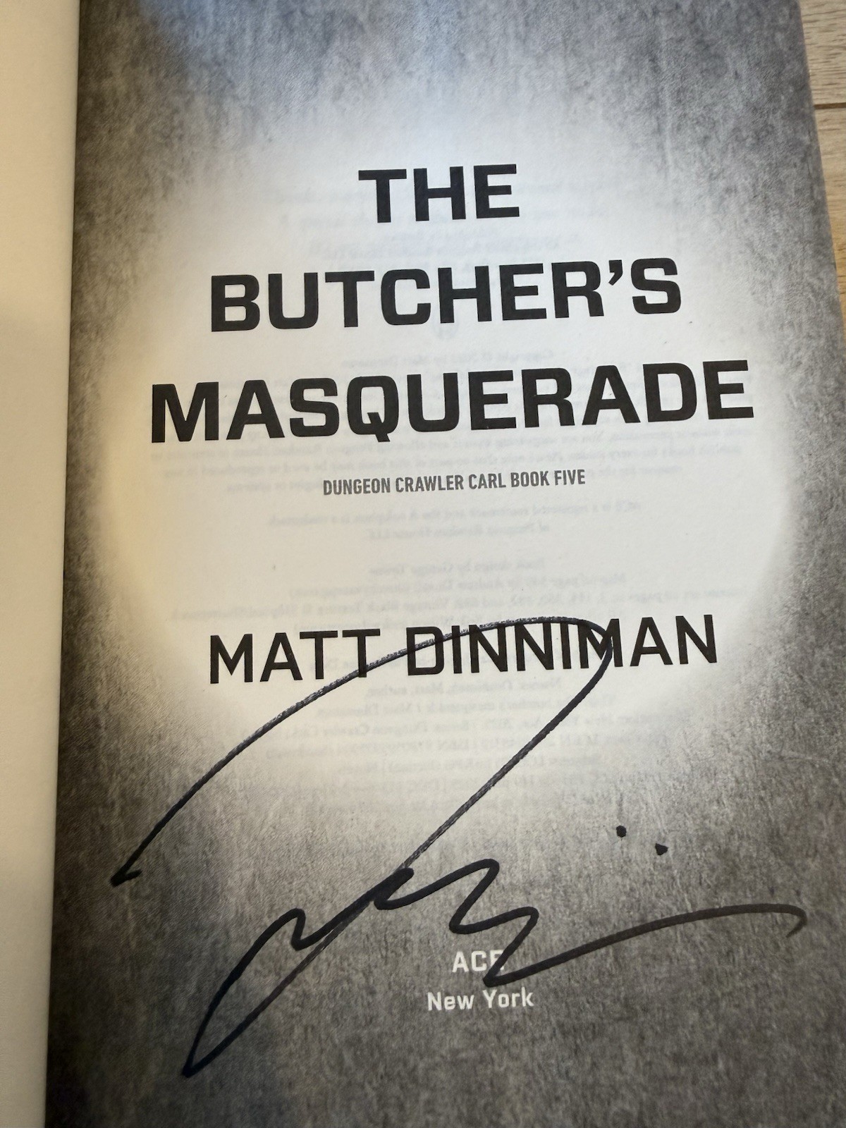 Matt Dinniman SIGNED The Butcher&rsquo;s Masquerade, Dungeon 5, Hardcover