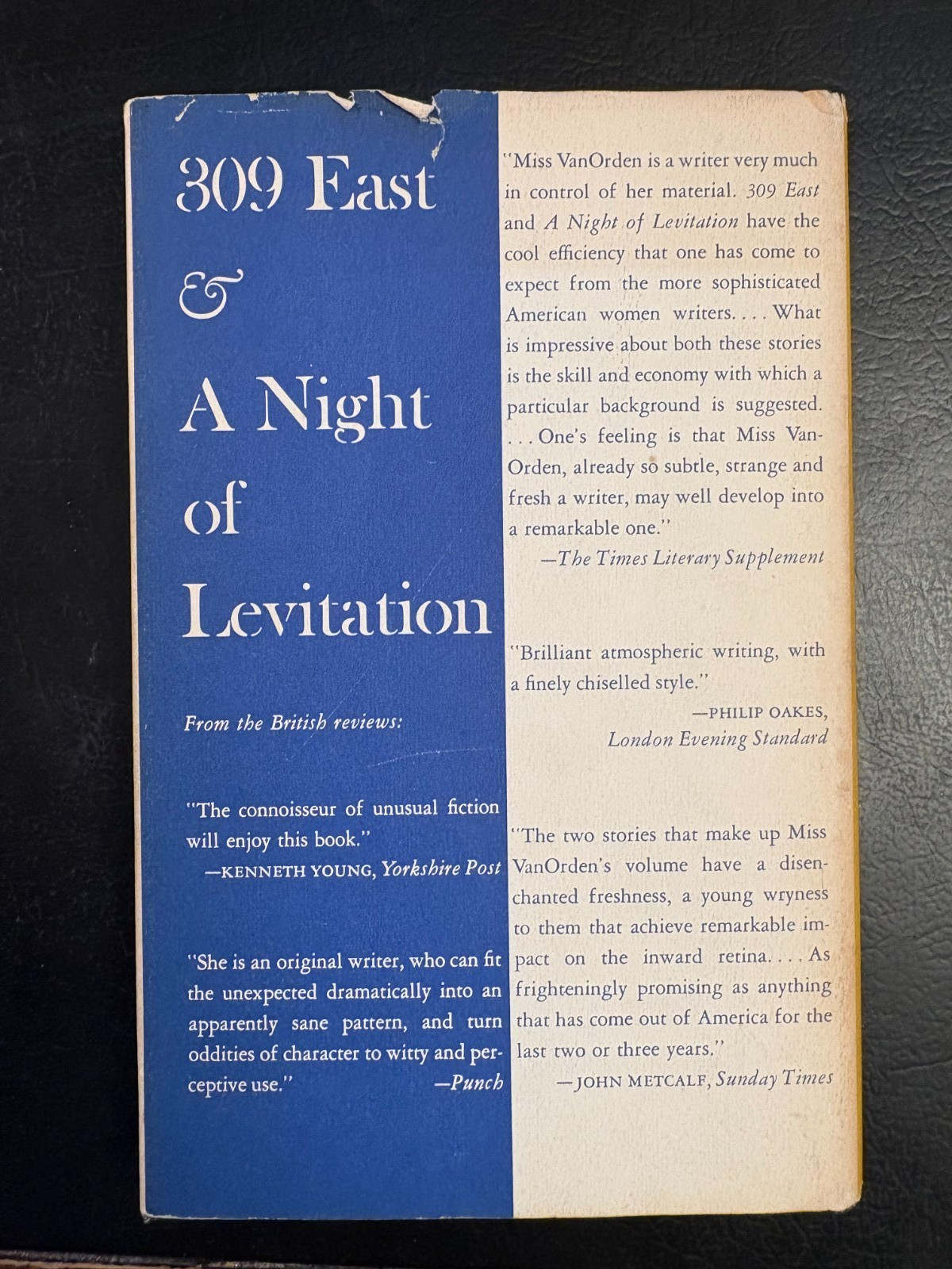 309 East A Night Of Levitation by Bianca Van Orden 1st American Ed. 1957