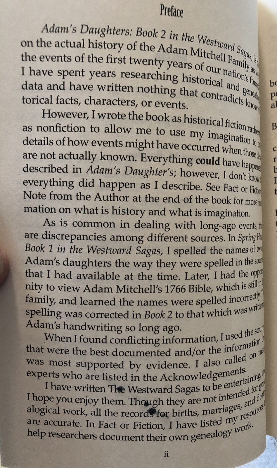 SIGNED! Adam&rsquo;s Daughters : Book 2 in the Westward Sagas by David Bowles (2009)